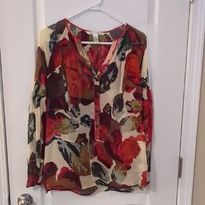 Diane Von Furstenberg Multicolor Floral Blouse